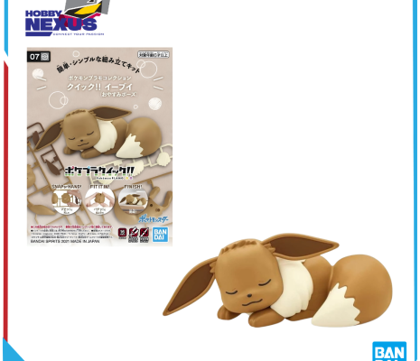 Mô hình lắp ráp Gunpla - BANDAI - Pokémon PLAMO COLLECTION QUICK!! 07 Eevee (Sleeping Pose) 616708
